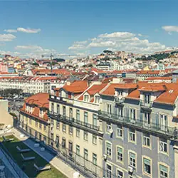 Vista da baixa de Lisboa