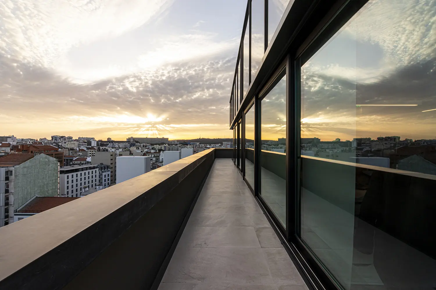 A view of the TOTE SER Capital offices at the end of the day