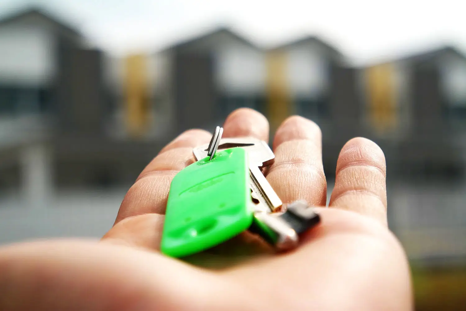 Person delivering keys