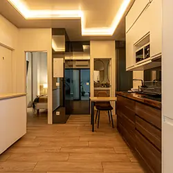 A store converted into an apartment in Lisbon