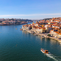 Porto city and Douro river