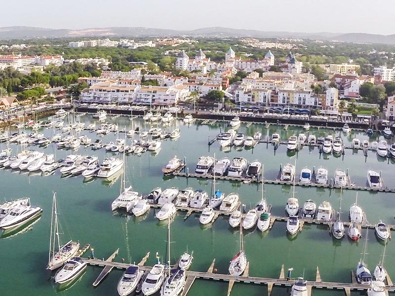 Vilamoura marina aerial view, Algarve